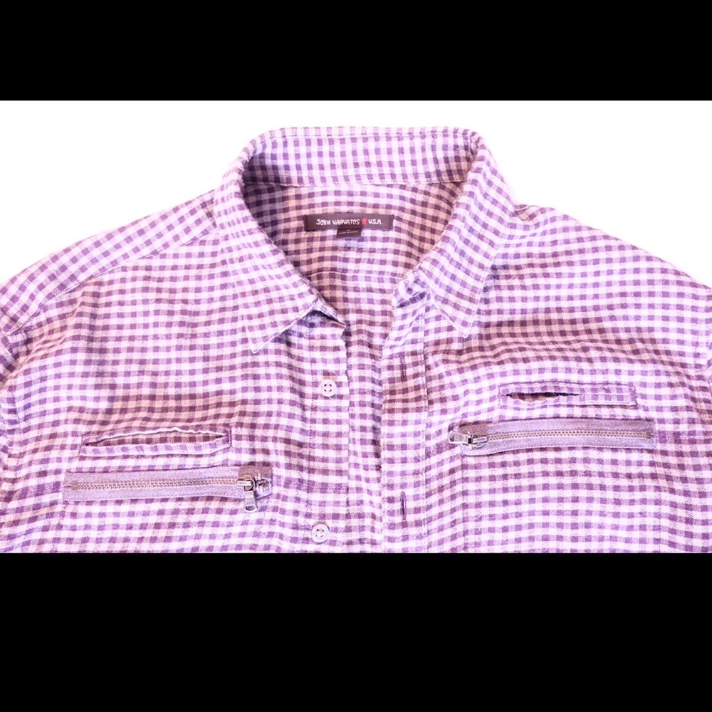 John Varvatos button down soft cotton zip pocket